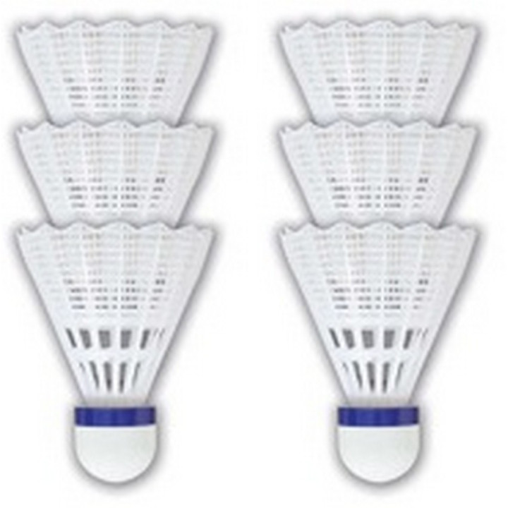 Volani Badminton in Nylon in confezione da 6 Pezzi