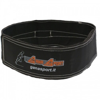 Leather tow sled belt with steel ring and velcro closure