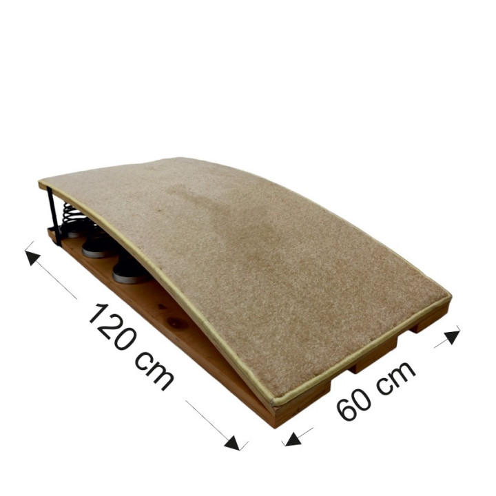 Reuther elastic platform with steel springs and carpet surface