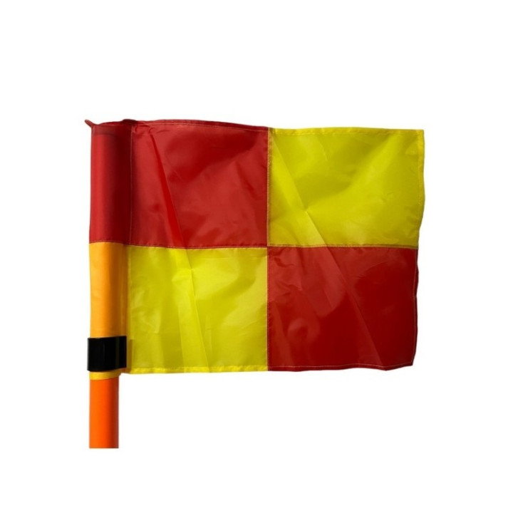 Set of 4 corner flags with safety jointed pole