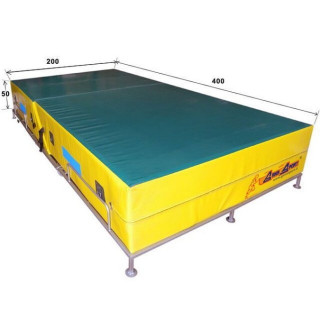 Gymnastic Mattress cm 400x200x50 standard bottom 45° cut