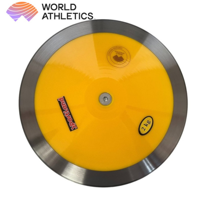 Disco da Lancio Sportland Super spin competition in acciaio Kg 2 Omologato World Athletics