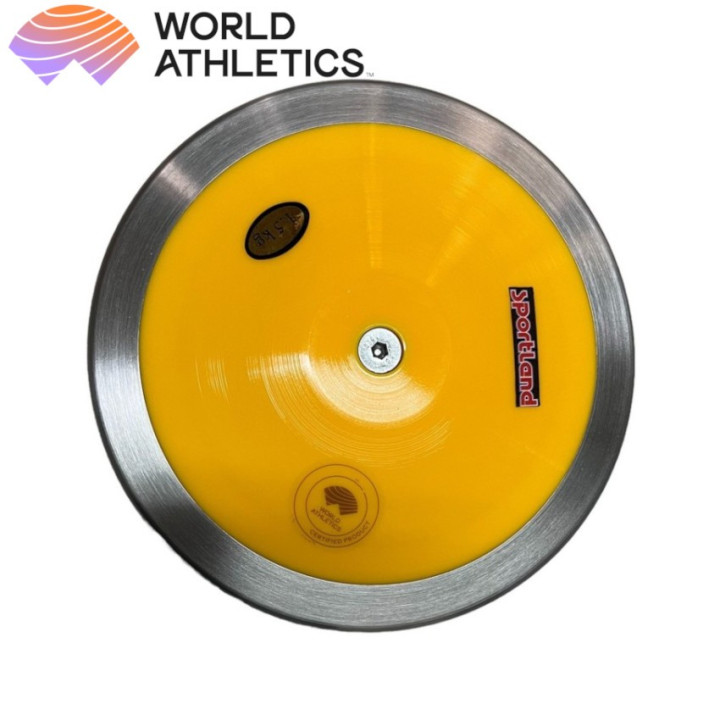 Disco da Lancio Sportland Super spin competition in acciaio Kg 1,5 Omologato World Athletics