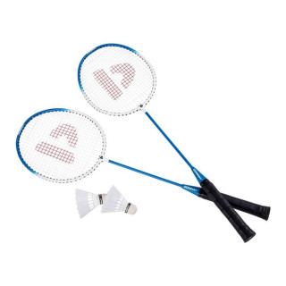 Badminton game set with 2 rackets, 2 shuttlecocks and bag