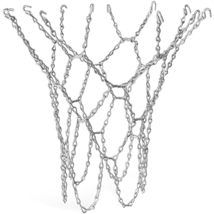 Coppia di retine basket in acciaio cromato per impianti basket outdoor