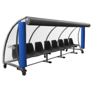 Vertical Accident Prevention Protections for Pitch Edge Benches for coaches and football reserves