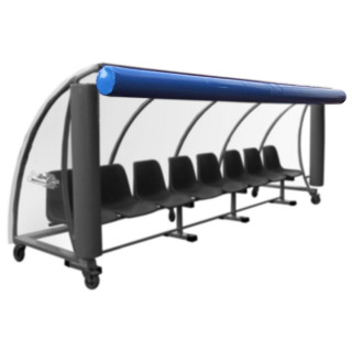 Horizontal Accident Prevention Protections for Pitch Edge Benches for coaches and football reserves