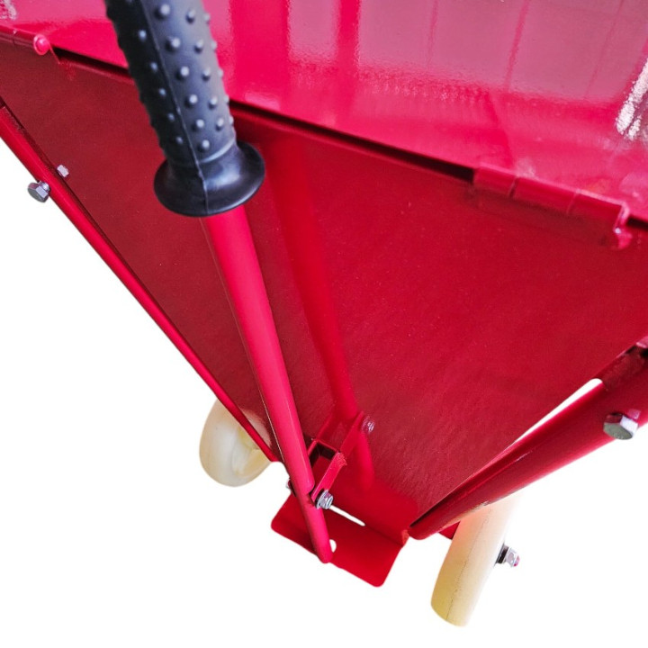 Powder field marking trolley for marking sports fields lines