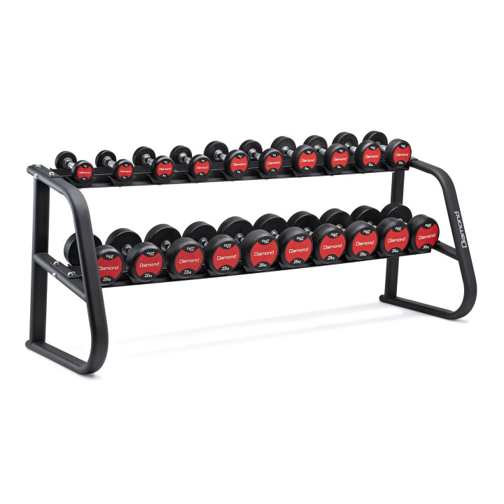 Rastrelliera Manubri Diamond - 2 Ripiani (10 Coppie)