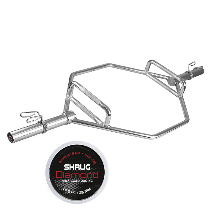 Bilanciere Olimpico Esagonale Diamond Shrug Bar -200 Kg