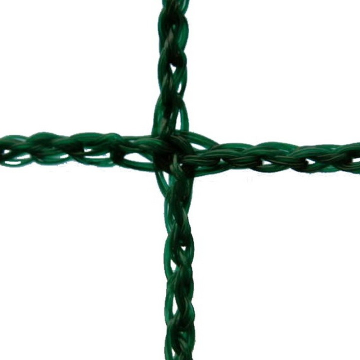 Ball stop net for fencing sports fields, 3 mm wire, knotless square mesh