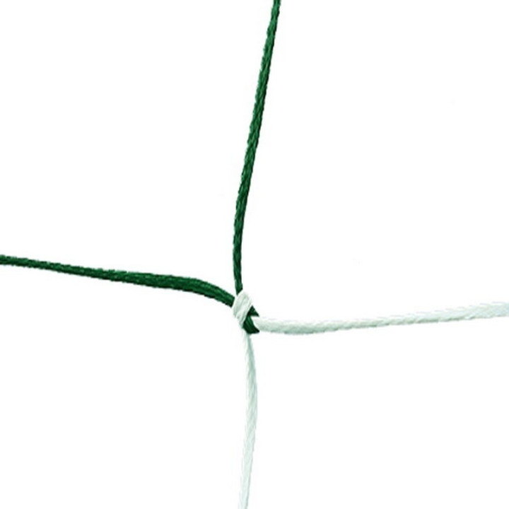 Coppia di reti per porte da calcio maglia quadra annodata filo 4 mm