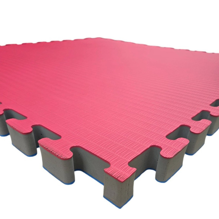 Kit 12 Tatami ad incastro Per Palestra 100 x 100 x 4 cm - Con Cornice Perimetrale - Tappetini Antiscivolo