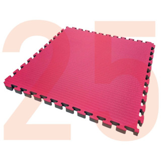 Kit 25 Tatami Per Palestra 100 x 100 x 4 cm di Spessore - Con Cornice Perimetrale - Tappetini Antiscivolo