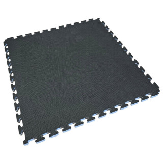 Interlocking tatami cm 100x100x3(h) complete with perimeter frame - Black - Grey