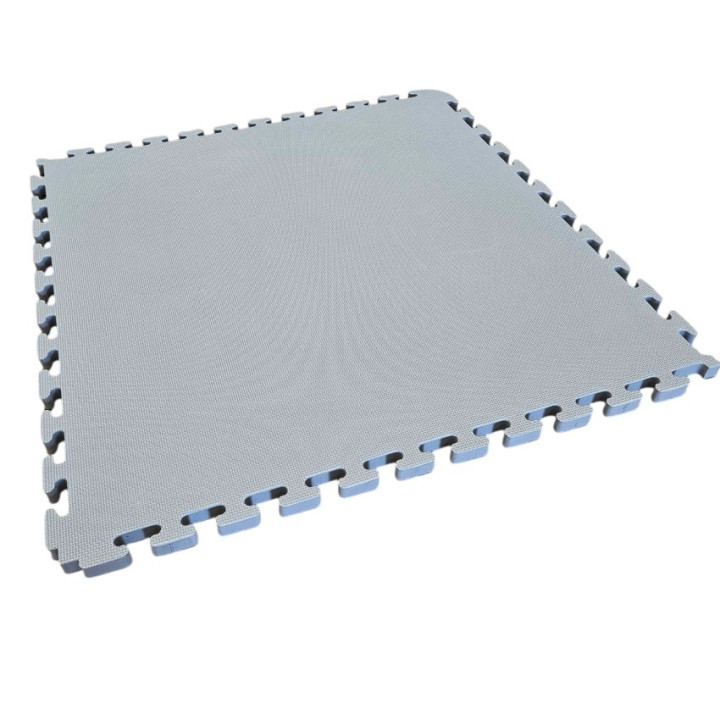 Tatami ad incastro Per Palestra 100 x 100 x 2 cm - Con Cornice Perimetrale - Tappetini Judo - Nero - Grigio
