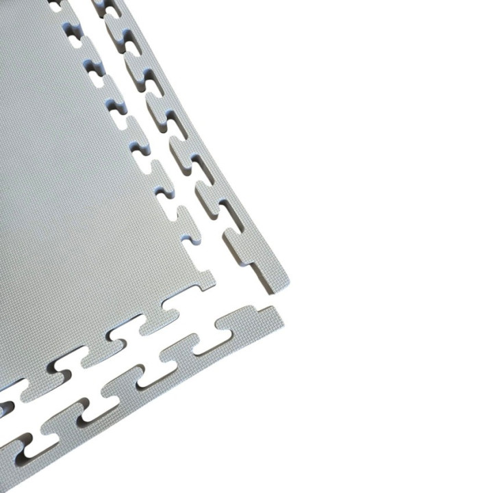 Interlocking tatami cm 100x100x4(h) complete with perimeter frame - Black - Grey