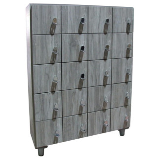 Gym locker with 20 boxes