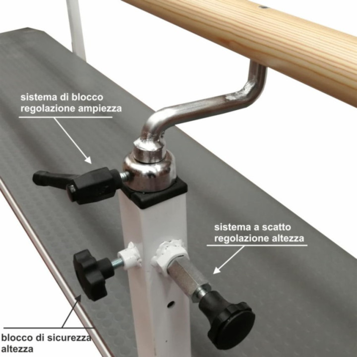 Parallel Bars for Rehabilitation and Walking in Steel and Wood