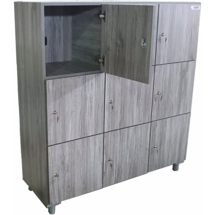 Gym locker with 9 boxes