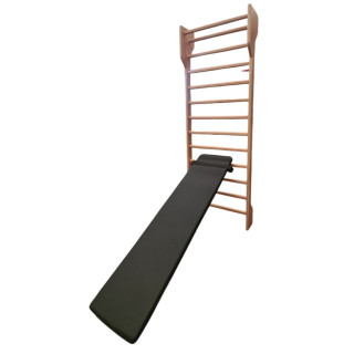 Abdominal bench attachable to the Swedish backrest model with strap