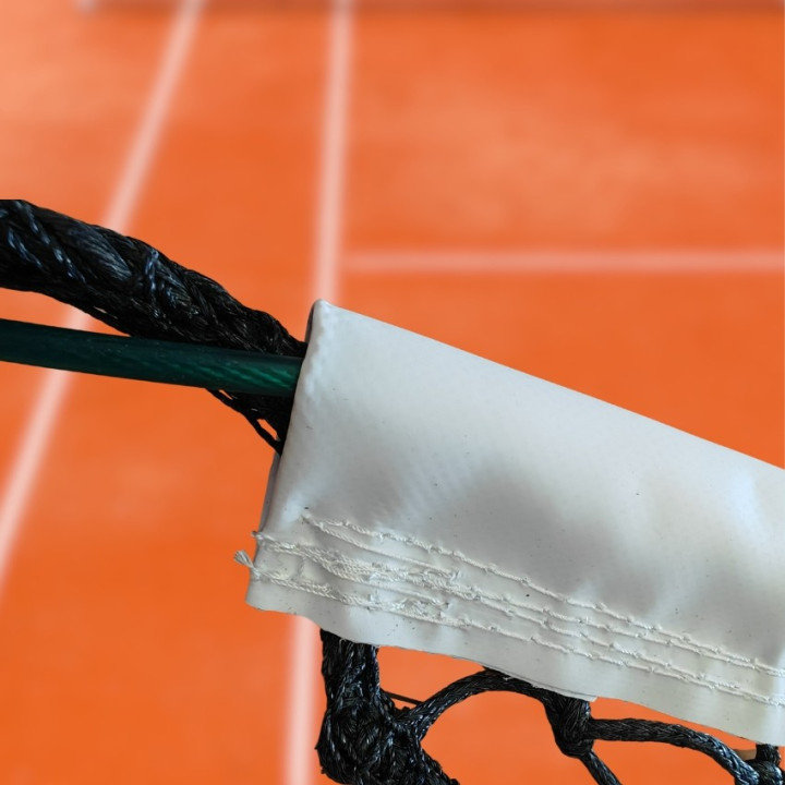 Regular square mesh knotted tennis net with 3.5 mm thread