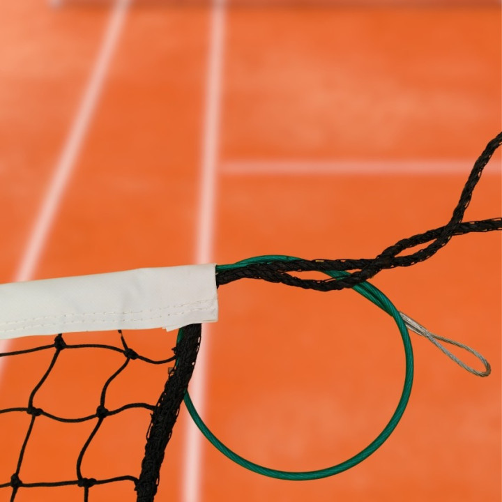 Regular square mesh knotted tennis net with 2.5 mm thread