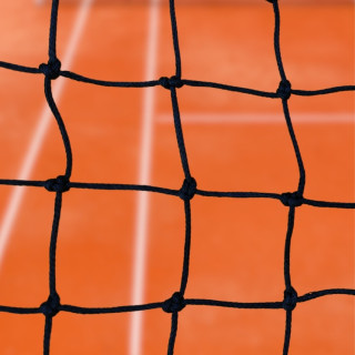 Regular square mesh knotted tennis net with 2.5 mm thread
