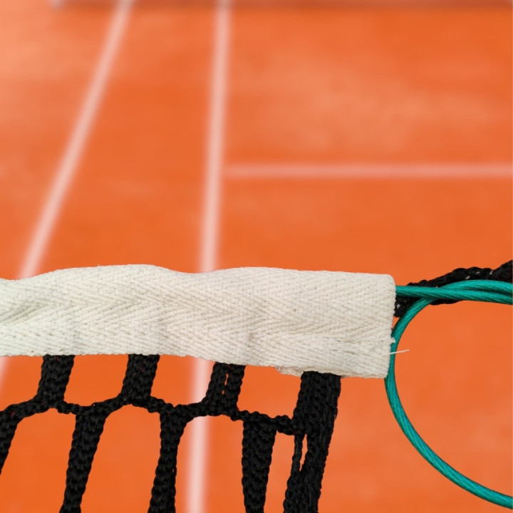 Rete da Tennis regolamentare filo 4 mm con nastro superiore in cotone