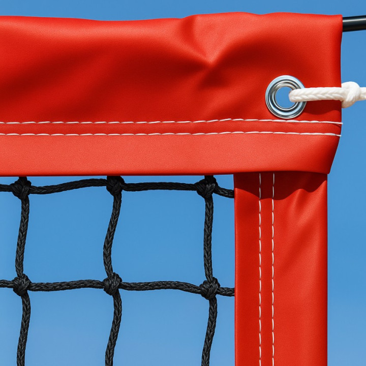 Rete da beach tennis con bordatura perimetrale in pvc