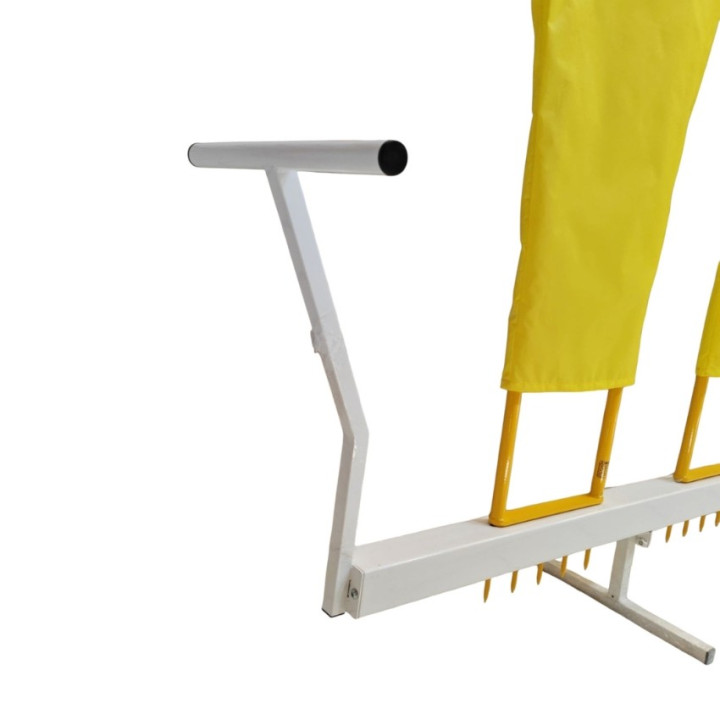 Carrello barriera da calcio con 5 sagome 160 cm di altezza