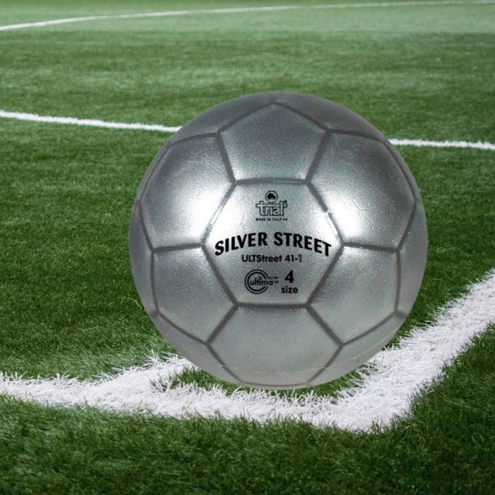 Street Soccer Ball ULTSTREET41-1 size 4 hexagons silver