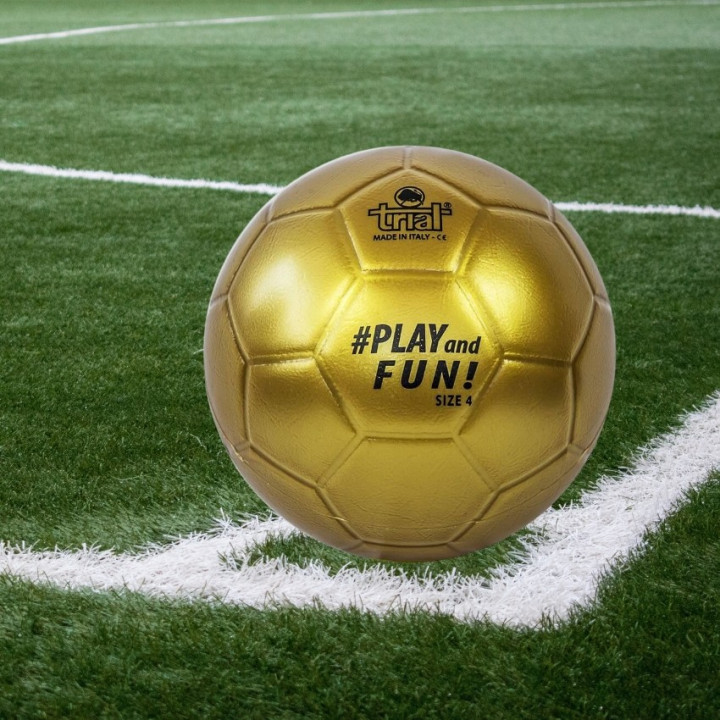 Pallone Calcio Trial Gold misura 4 oro - gomma atossica bambini