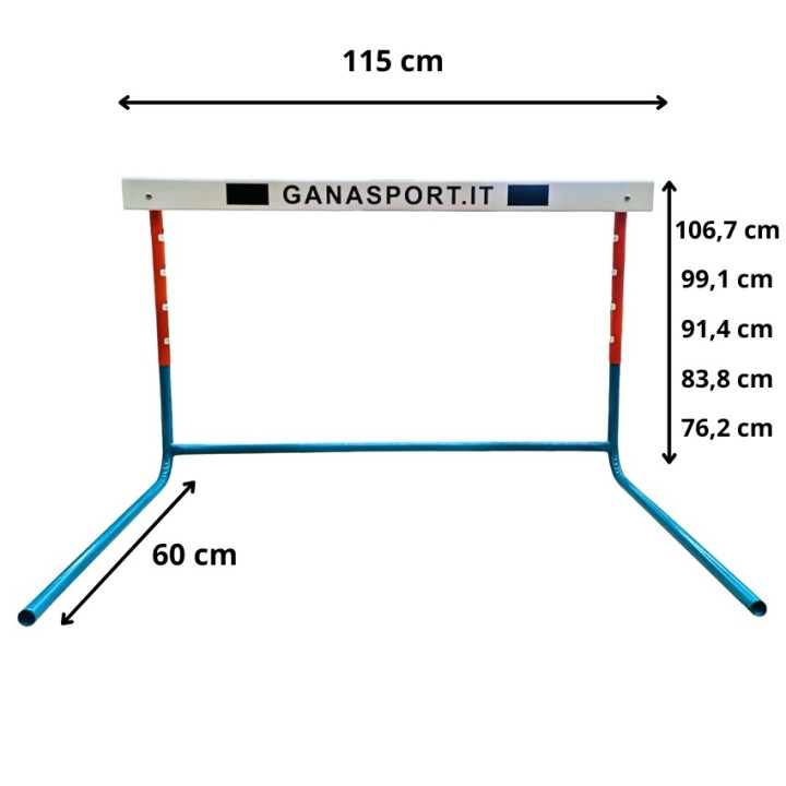 Ostacolo da allenamento graduabile 76,2-83,8-91,4-99,1-106,7 cm