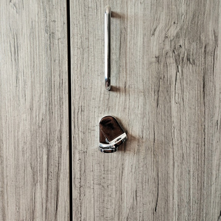 Single door wardrobe with internal shoe rack