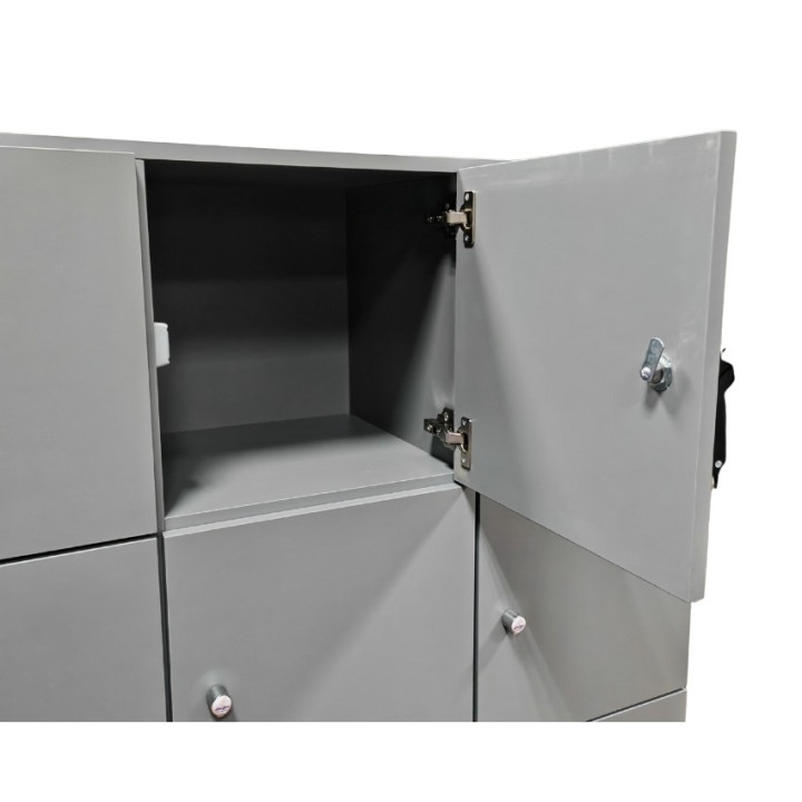 Gym locker with 9 boxes