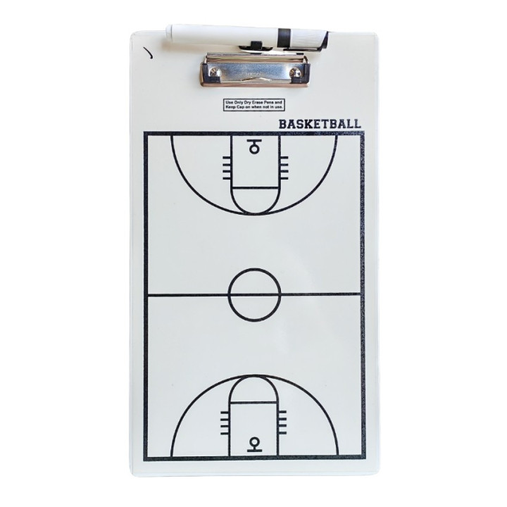 Lavagna Tattica Basket Vinex Coaches Clip Board Club – Acrilico, Cancellabile, con Pennarello