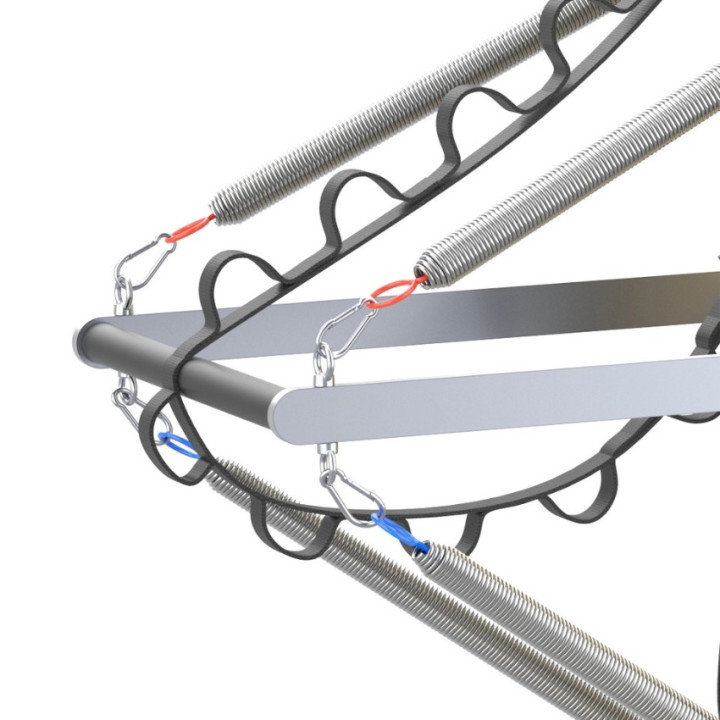 Spring Wall Unit PTX-2000 – Struttura Quercia/Alluminio, 8 Molle, 23 Attacchi, Roll Down Bar