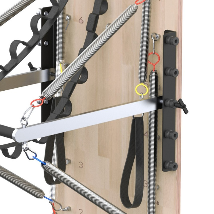 Spring Wall Unit PTX-2000 – Struttura Quercia/Alluminio, 8 Molle, 23 Attacchi, Roll Down Bar
