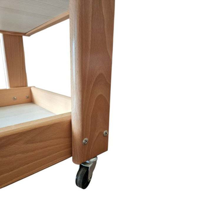 Beech Wood Psychomotor Cart | Multifunctional Equipment Storage Unit for Gyms, Studios, and Schools