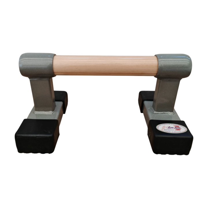 Parallettes Professionali Calisthenics e Fitness – Coppia Barre Push-up in Legno e Metallo con Piedini Antiscivolo