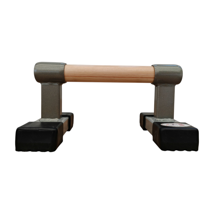 Parallettes Professionali Calisthenics e Fitness – Coppia Barre Push-up in Legno e Metallo con Piedini Antiscivolo