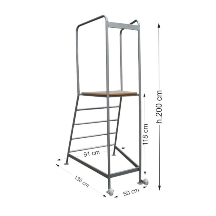 Safety protection for volleyball referee platform