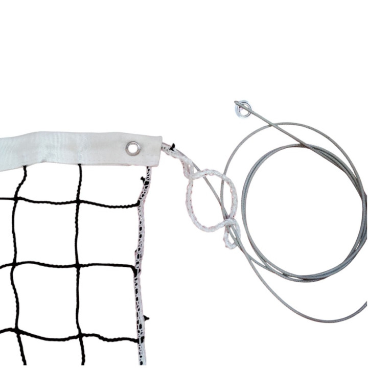 Rete da pallavolo maglia quadra 100 mm filo 3,5 mm con bordatura in PVC
