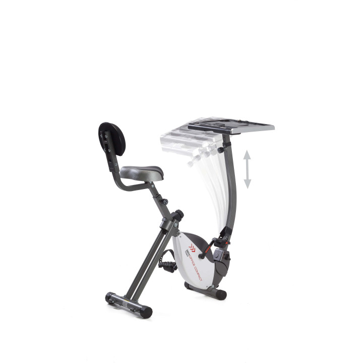 Toorx Brx Office Compact space-saving exercise bike, easy access and desk adjustable in height and inclination