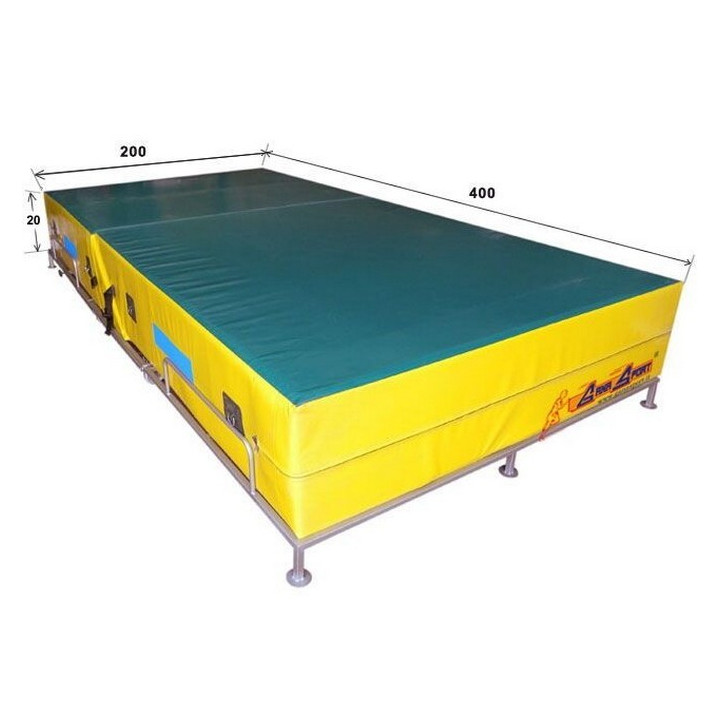 Cover for sports mattress 400x200x20 cm standard bottom with 45 degree cut