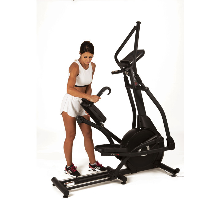 Toorx Erx 400 electromagnetic elliptical trainer with foldable front flywheel