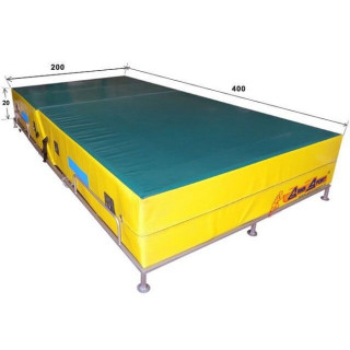 Materasso Sportivo Ginnastica 400x200x20 cm Fondo Antiscivolo Taglio 45°