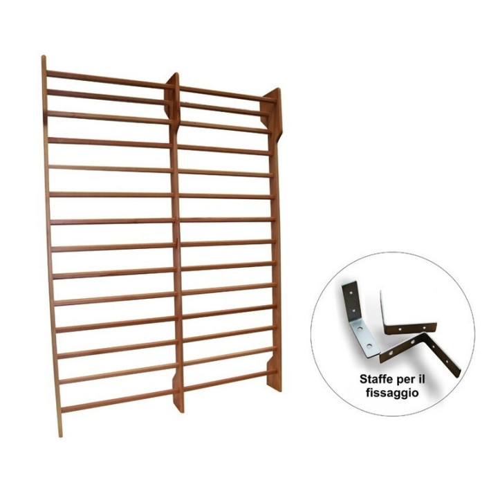 Swedish wall bars for gymnastics with two spans 230x160 cm