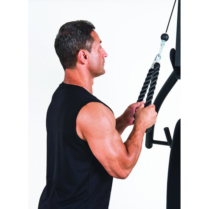 Stazione multifunzione Toorx Msx-90 pacco pesi 102 kg con doppio cavo libero e pressa gambe regolabile